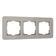 Изображение Рамка из стекла на 3 поста Elite дымчатый W0032417