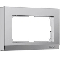 Изображение Рамка для двойной розетки Stark (серебряный матовый) W0081865